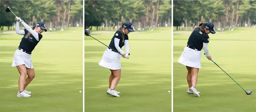 吉田優利のドライバーショット