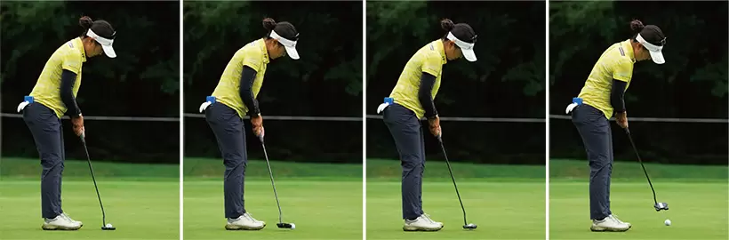 青木瀬令奈のパッティング