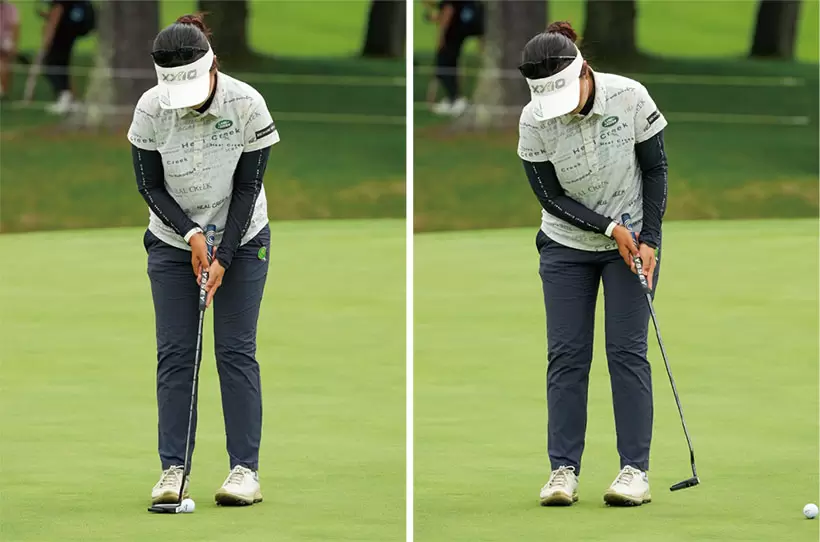 青木瀬令奈のパッティング