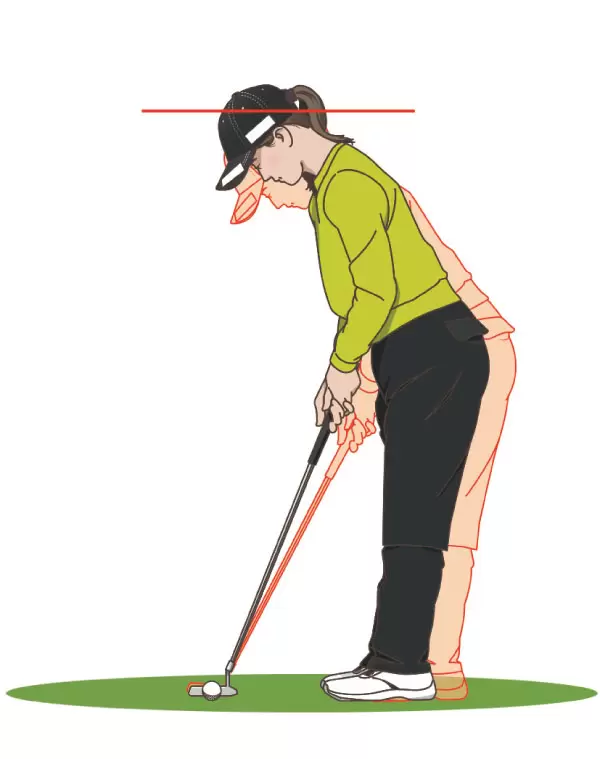 パッティング　イラスト