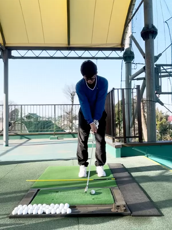 スイング正面から