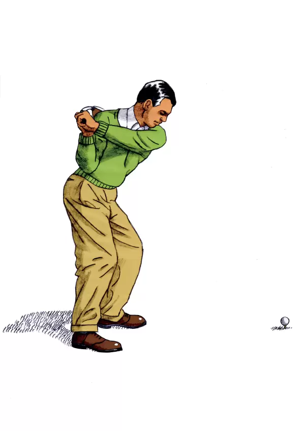 クラブが身体に巻き付くようなタメが生まれる