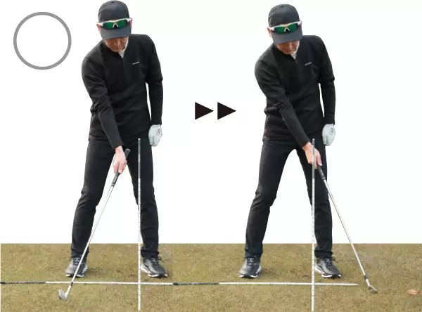 小暮氏が高橋さんのスイングをチェック