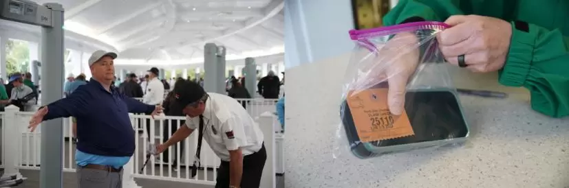 金属探知機チェック,携帯電話を預ける