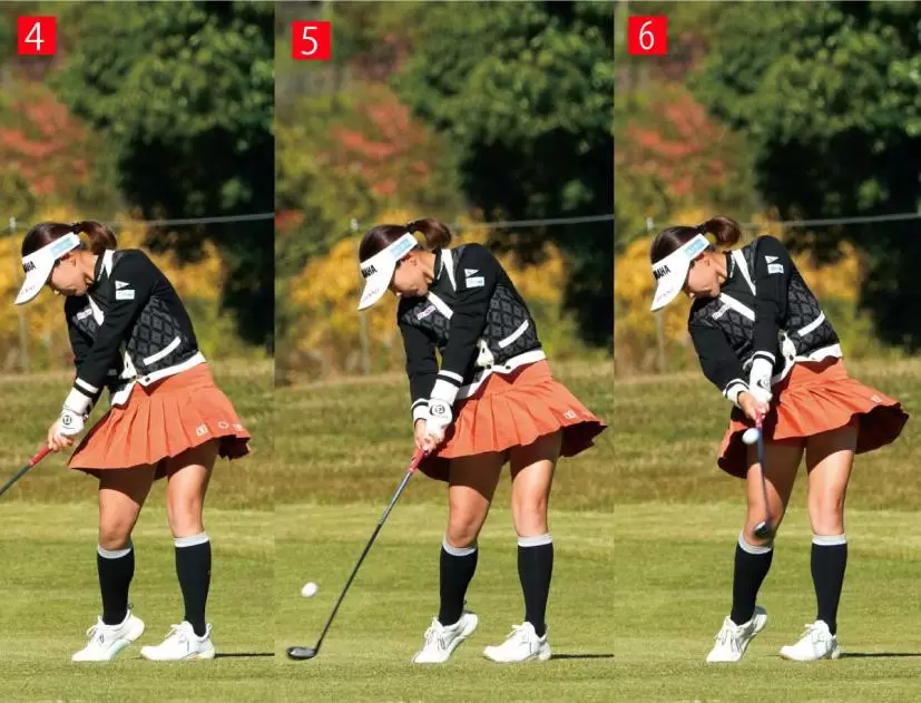 永井花奈,フェアウェイウッドスイング