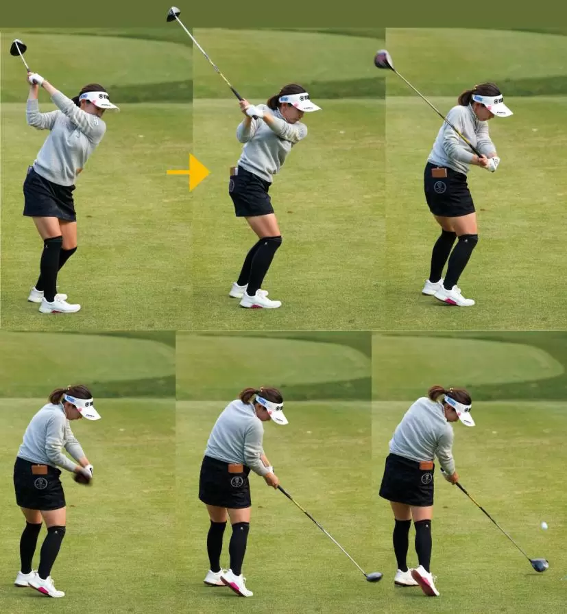 永井花奈,ドライバースイング