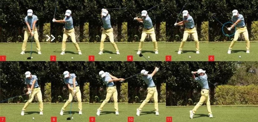 岩井明愛のスイング