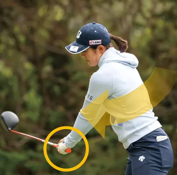 渡邉彩香バックスイング