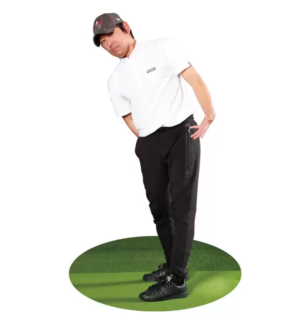 左腕でたぐるイメージ