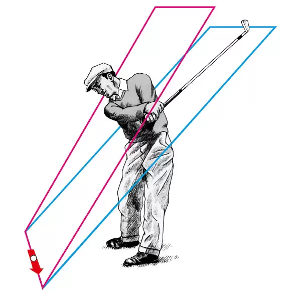 ダウン以降のヘッド軌道