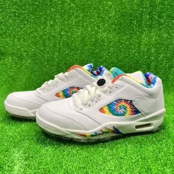 ナイキ エアジョーダン5 レトロ ロー ゴルフ タイダイ