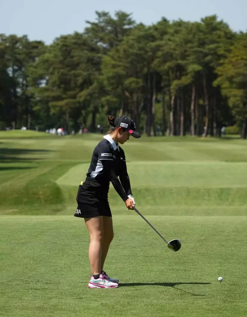 川﨑春花のドライバースイング