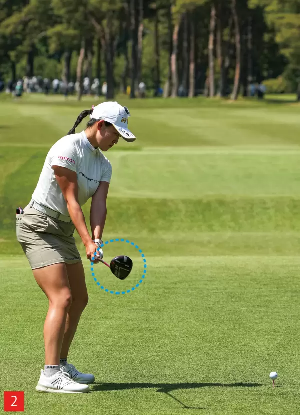 岩井千怜,スイング,バックスイング