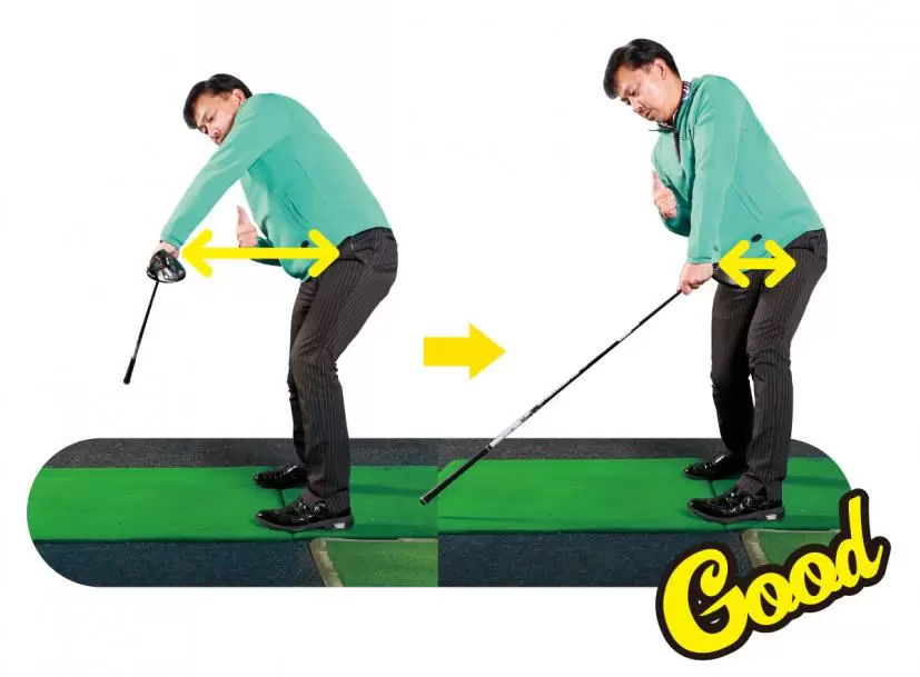 クラブ逆さ素振り