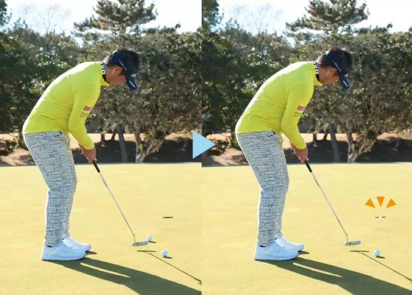 パター練習,上りのライン