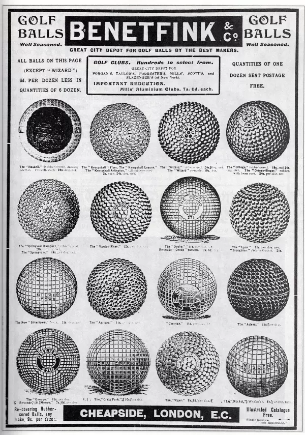 1905年当時のボールの広告