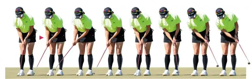 岩井千怜さんのパッティング