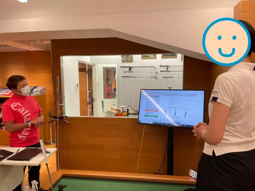 オデッセイパットラボでパターフィッティング