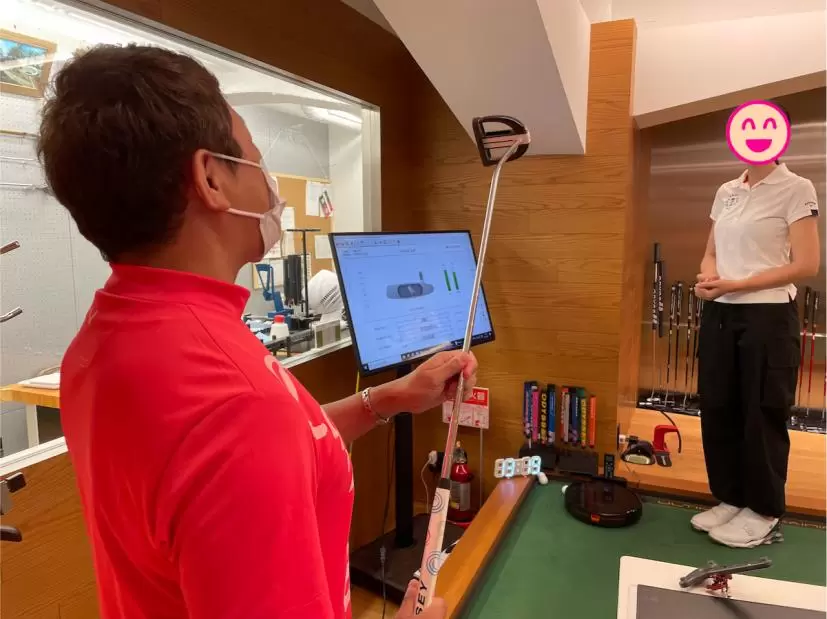 オデッセイパットラボでパターフィッティング