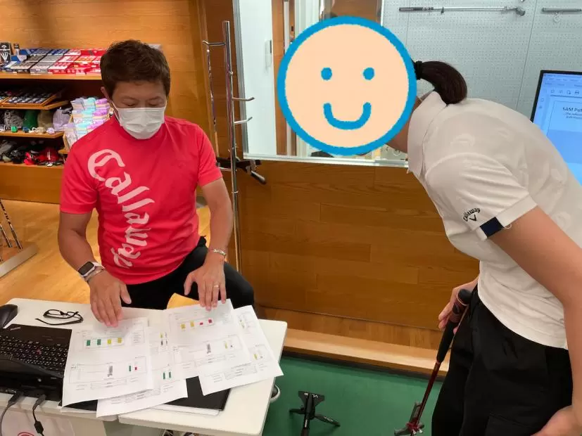 オデッセイパットラボでパターフィッティング