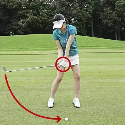 アイアン、こうすればダウンブローに打てます！