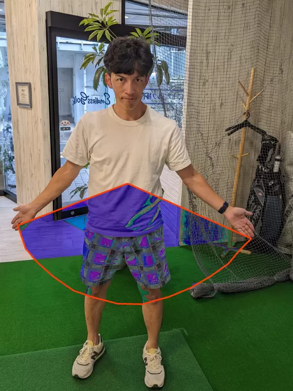 写真４４－１：扇型の構え