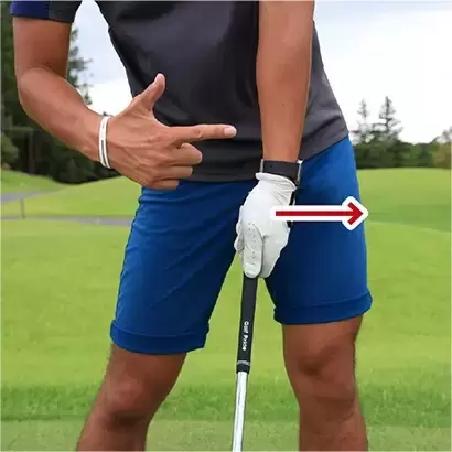 ゴルフ,ハンドファースト