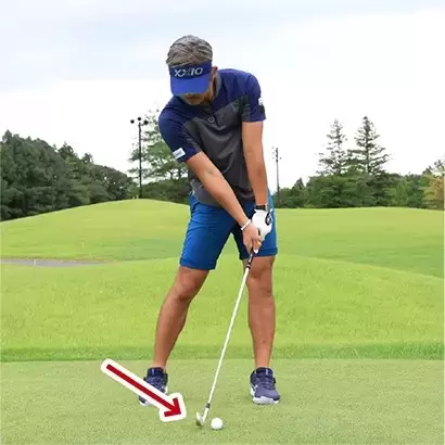 ゴルフ,ハンドファースト