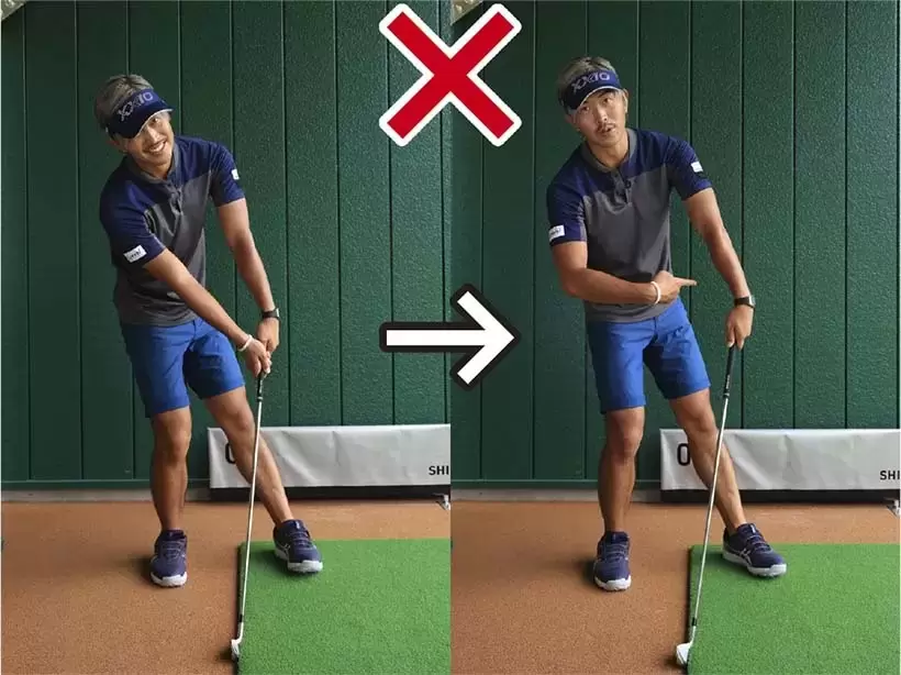 ゴルフ,ハンドファースト