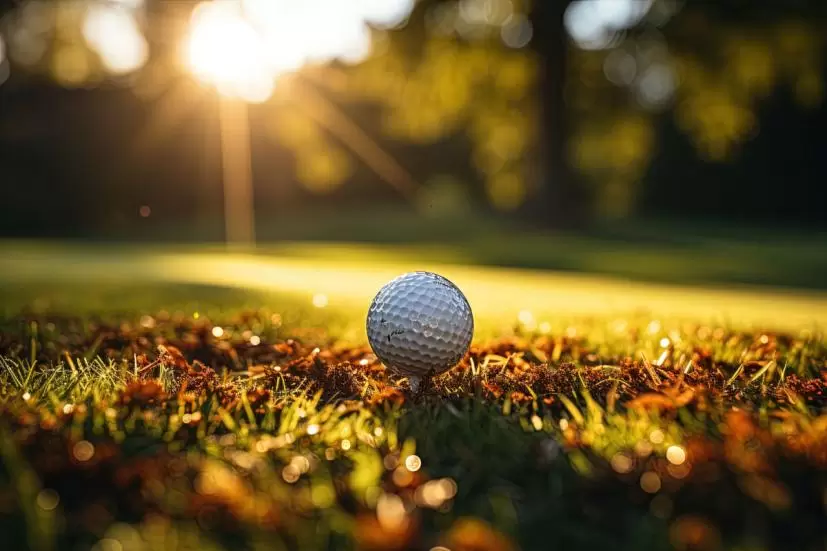 地面にめり込んだボール