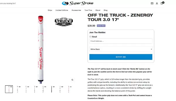 スーパーストロークゼナジーツアー 3.0 17インチ