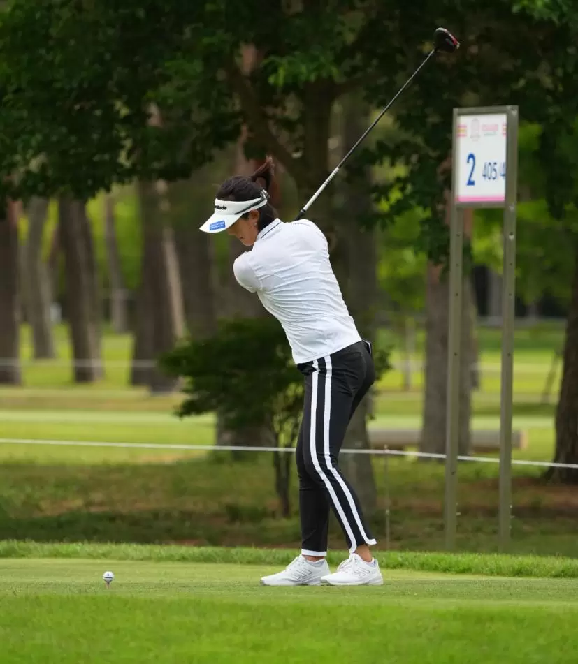 金美貞さんのバックスイング③