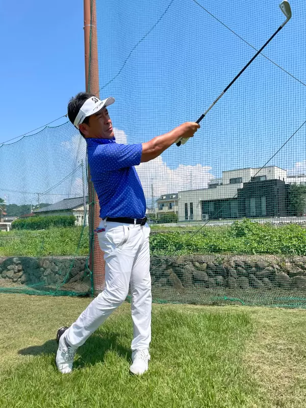 重田プロ,スリークォータースイング＋フィニッシュ