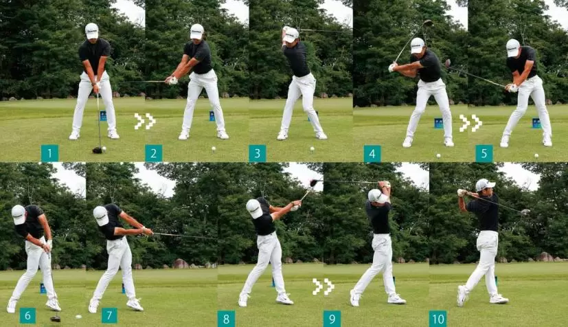 中島啓太,スイング連続写真