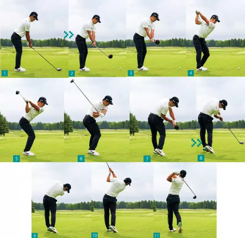 中島啓太,スイング連続写真