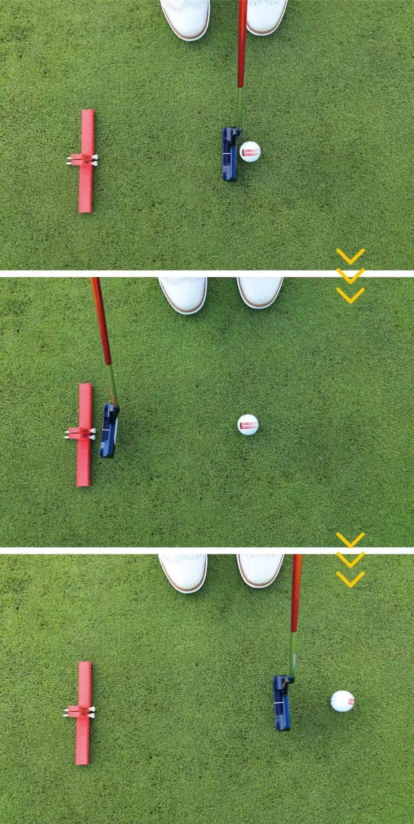 ヘッドの後方に「Aim Putt neo」を置く