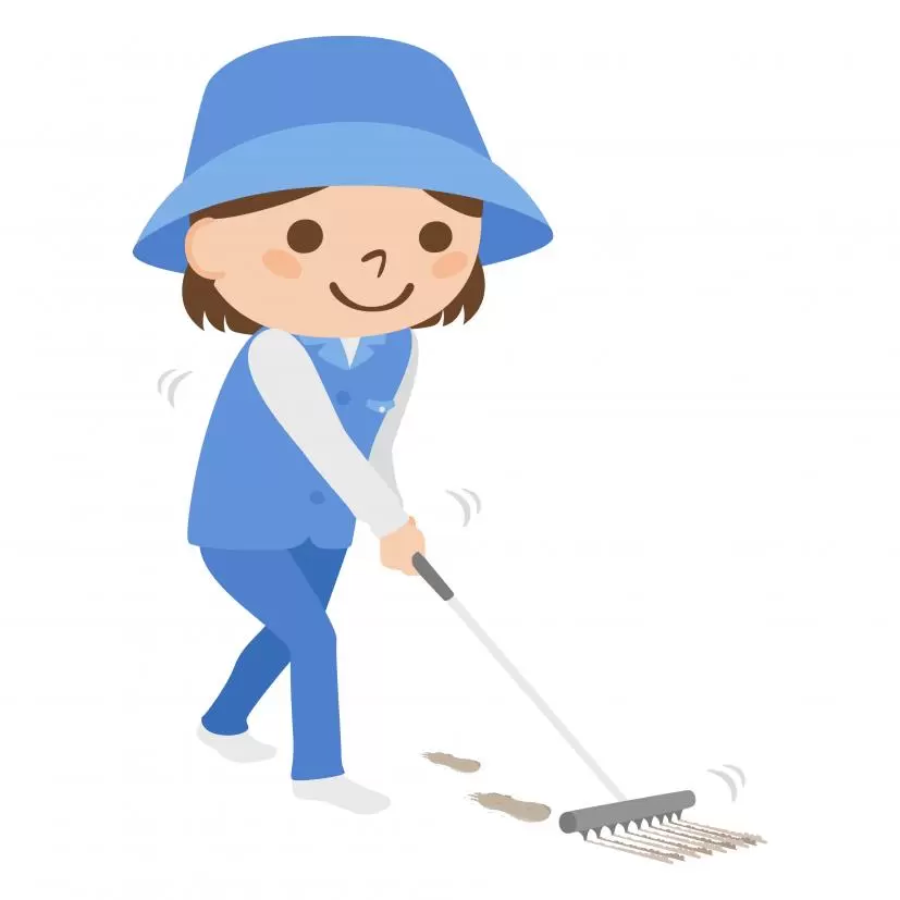 バンカーならし方,イラスト