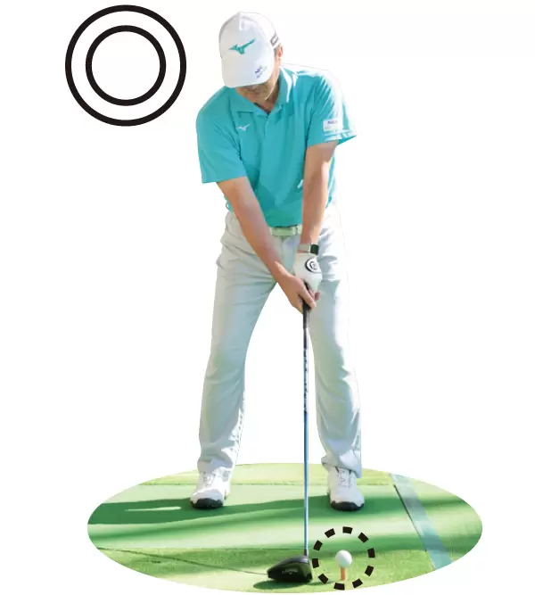 フラットに上がるスイング