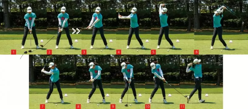 神谷そら,スイング連続写真