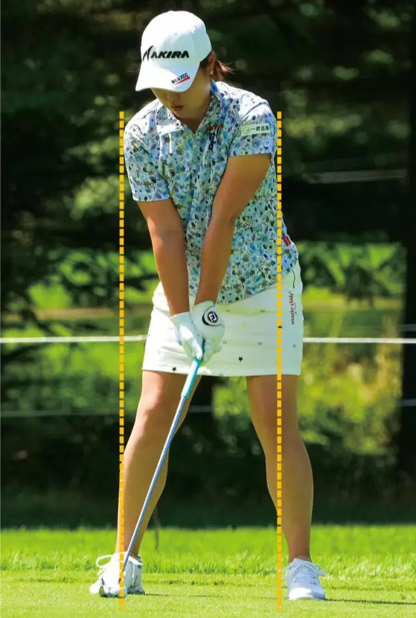 小滝水音,アイアン,アドレス