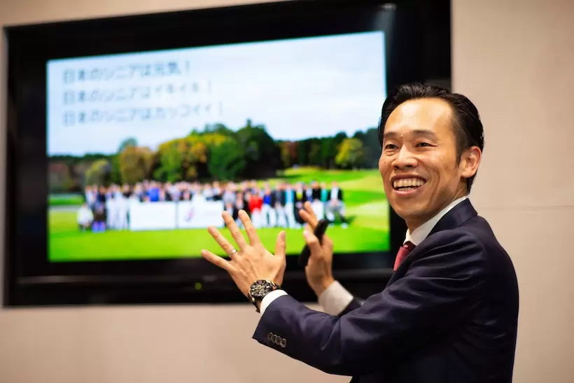 コスモヘルスカップシニアトーナメント大会会長・コスモヘルス株式会社代表取締役社長　小塚崇史氏