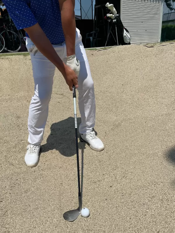 重田プロ,フェースは20度〜30度程度開く