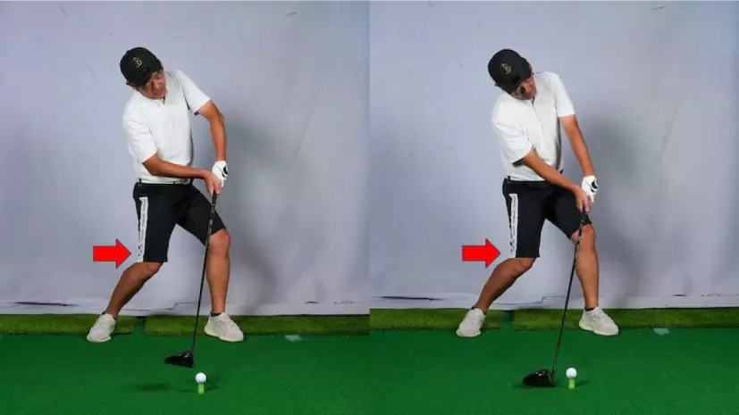 ヒザが曲がりすぎている