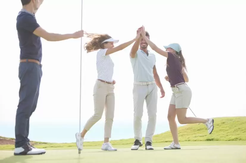 ゴルフ,ハイタッチ