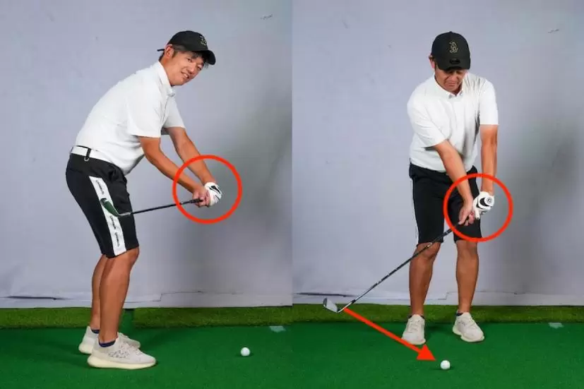 田渕信行, ダウンスイング,インパクト