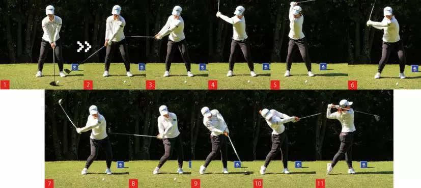 西郷真央（写真1）～（写真11）スイング