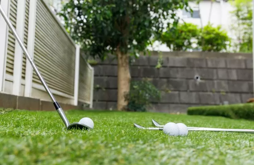 庭,練習,ゴルフ
