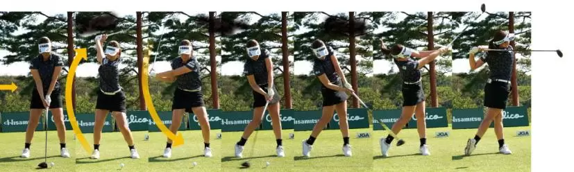 福田真未のスイング