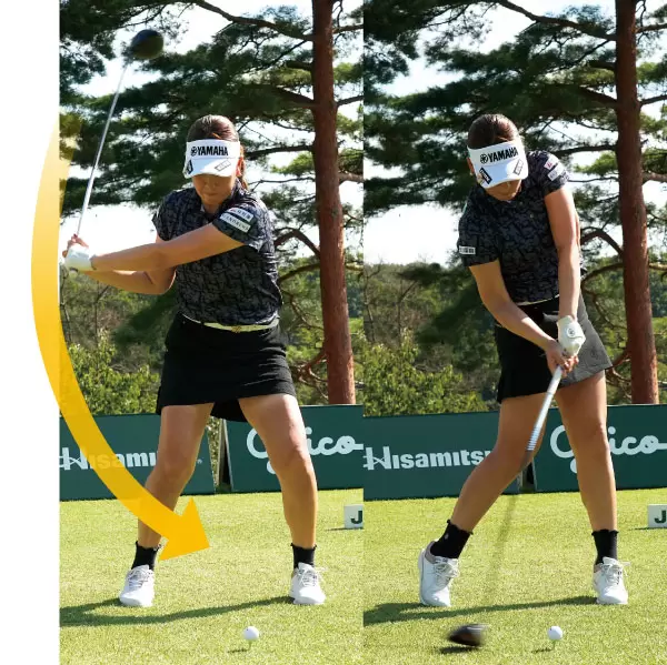 福田真未のスイング