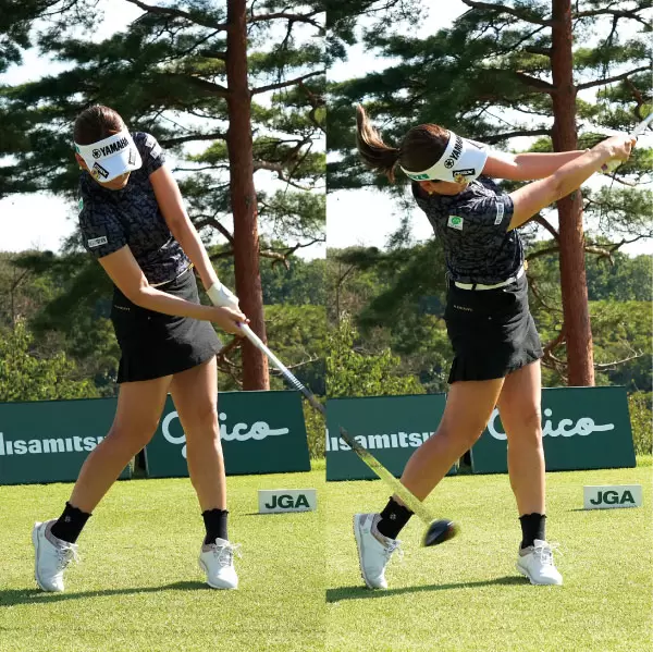 福田真未のスイング